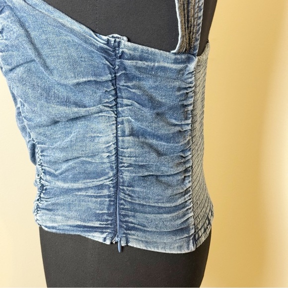 PILCRO ANTHROPOLOGIE Ruched Square-Neck Top S - Picture 8 of 10